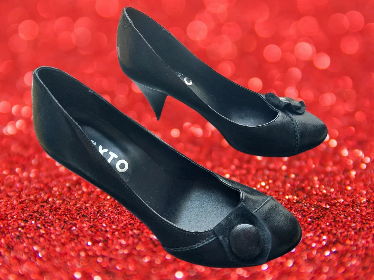 Escarpins noirs élégants Texto Pointure 41 – Classiques et confortables 👠